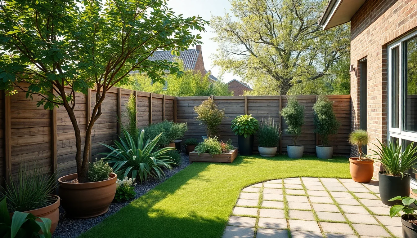 Dutch wooden house garden