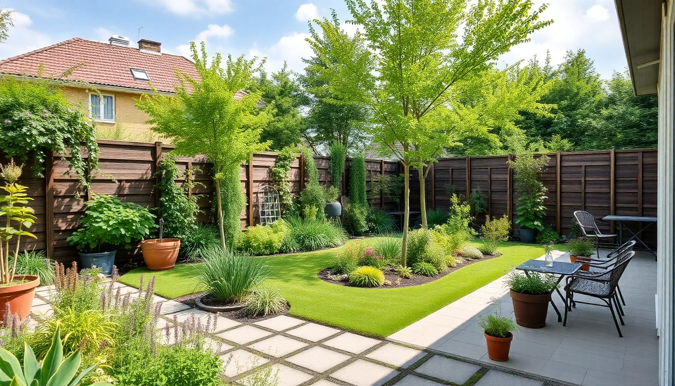 Dutch backyard suburban brabant