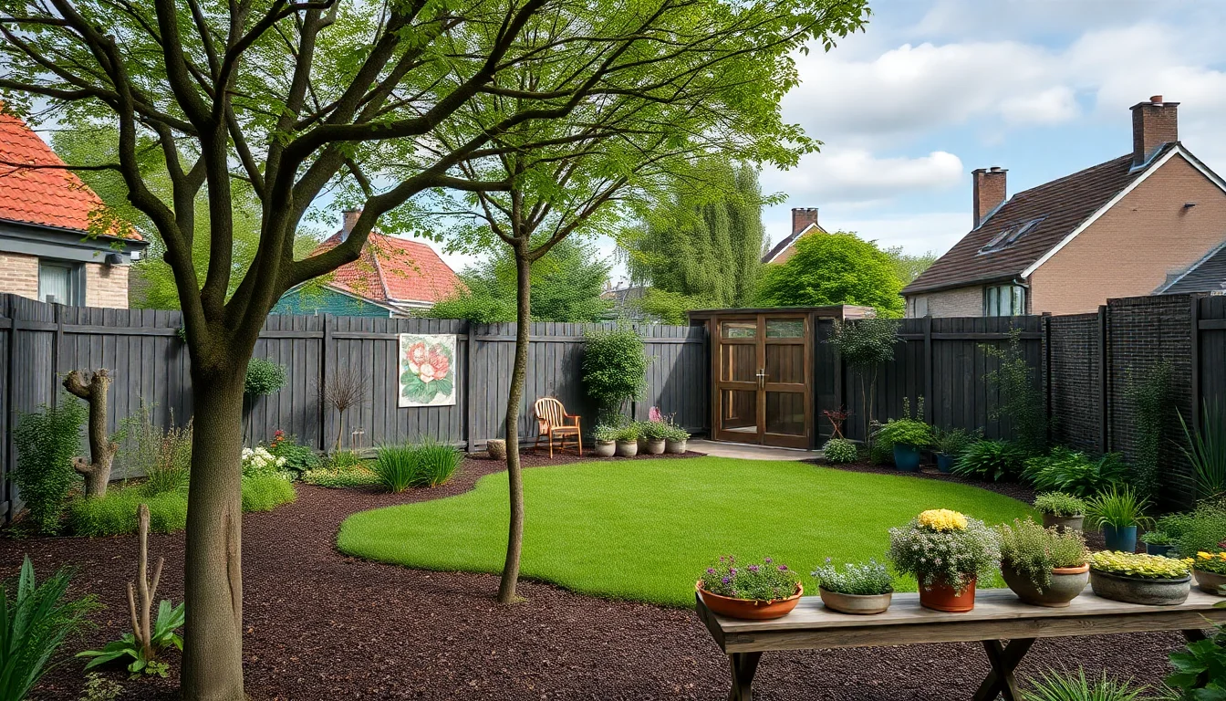 Dutch suburban garden modern