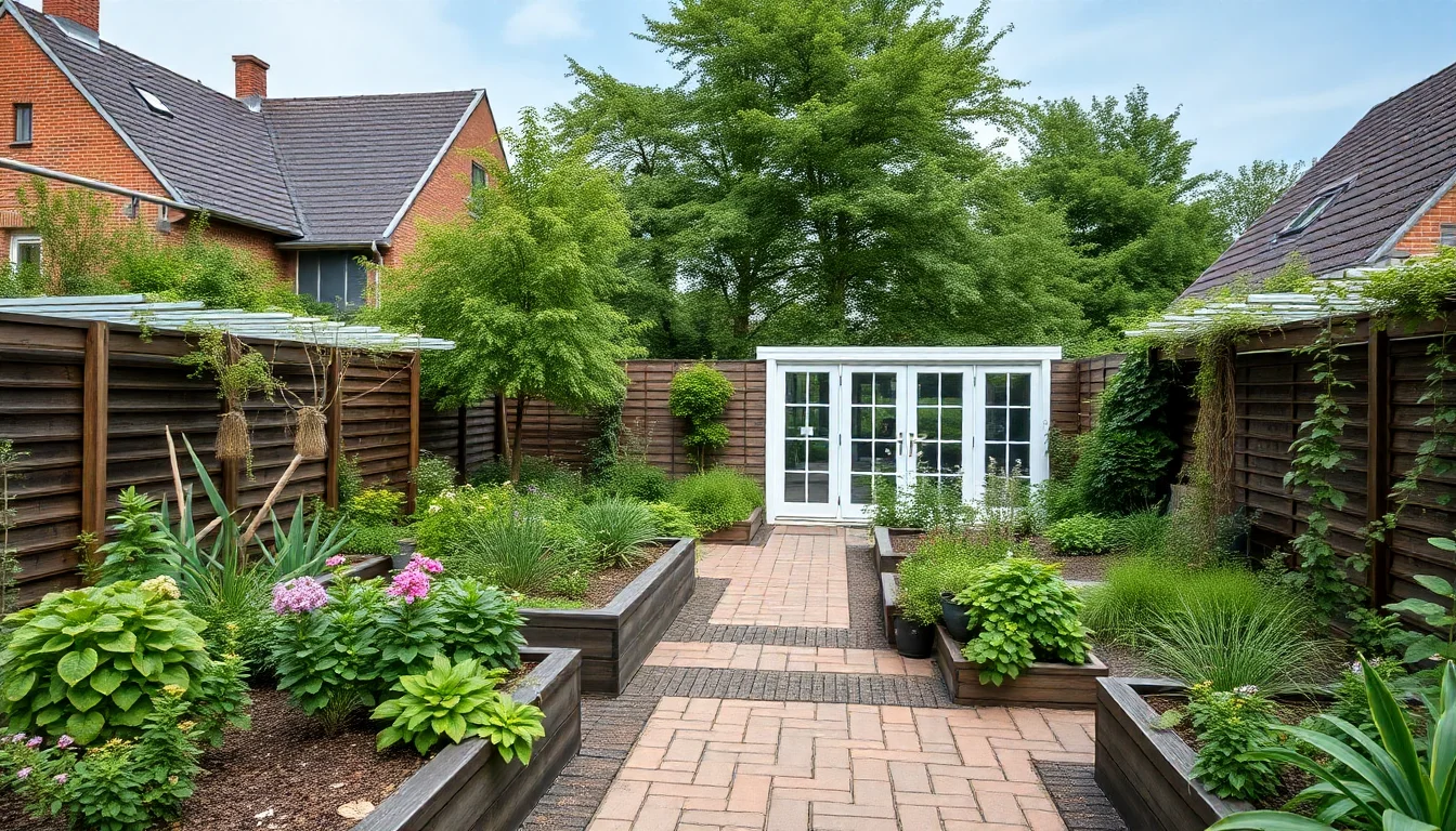 Tuin Tilburg — a brick wall with a wooden bench in front of it — Tuinrenovatie in Tilburg: bodem, kosten en lokale tips voor 