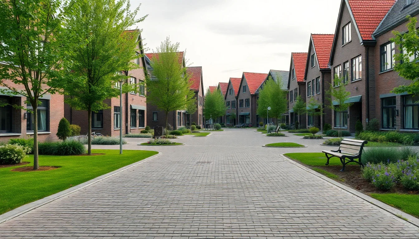 Terras aanleggen kosten — Stacks of grey concrete blocks under a blue sky — Terras aanleggen kosten 2026: 5 materialen vergeleken